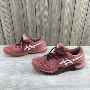 Asics Gel Resolution 9 Women Tennis Light Garnet White Size 8.5 US 1042A208